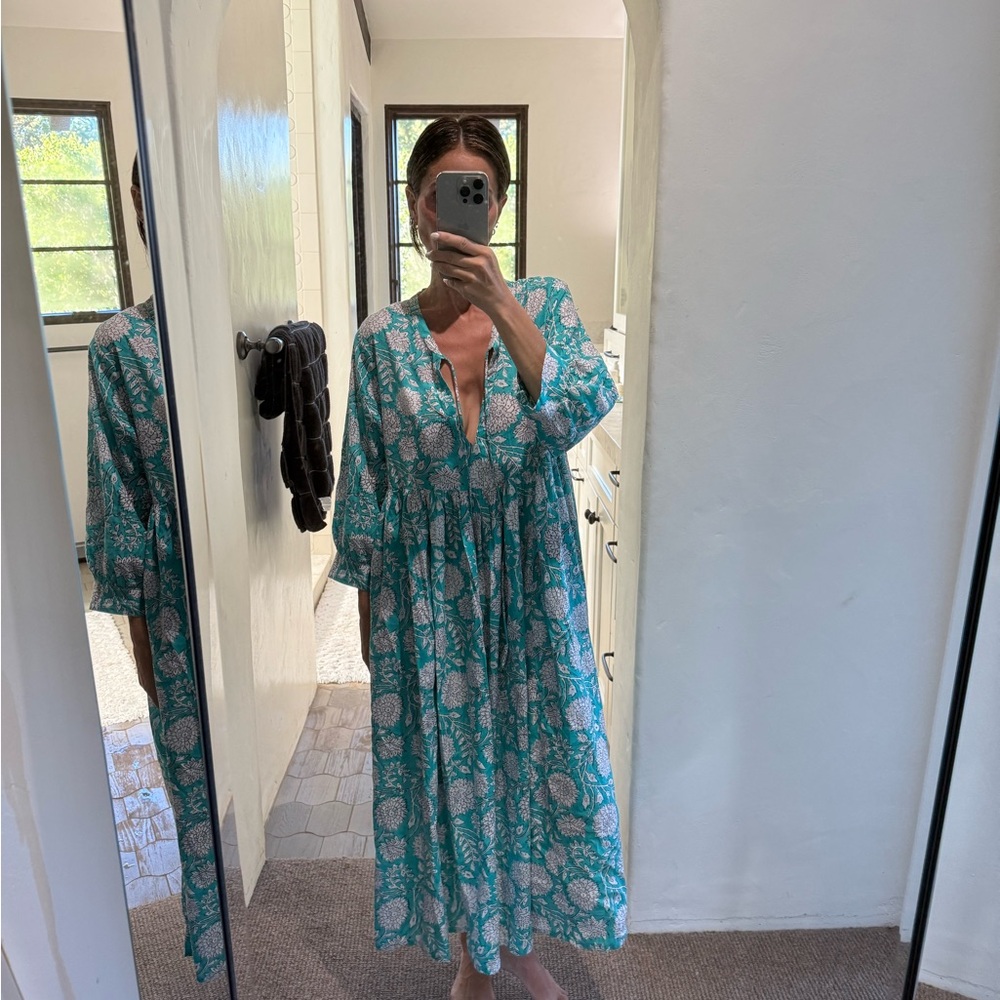 Daughters of India  similar dress - Blue and White Long Sleeve Dress.